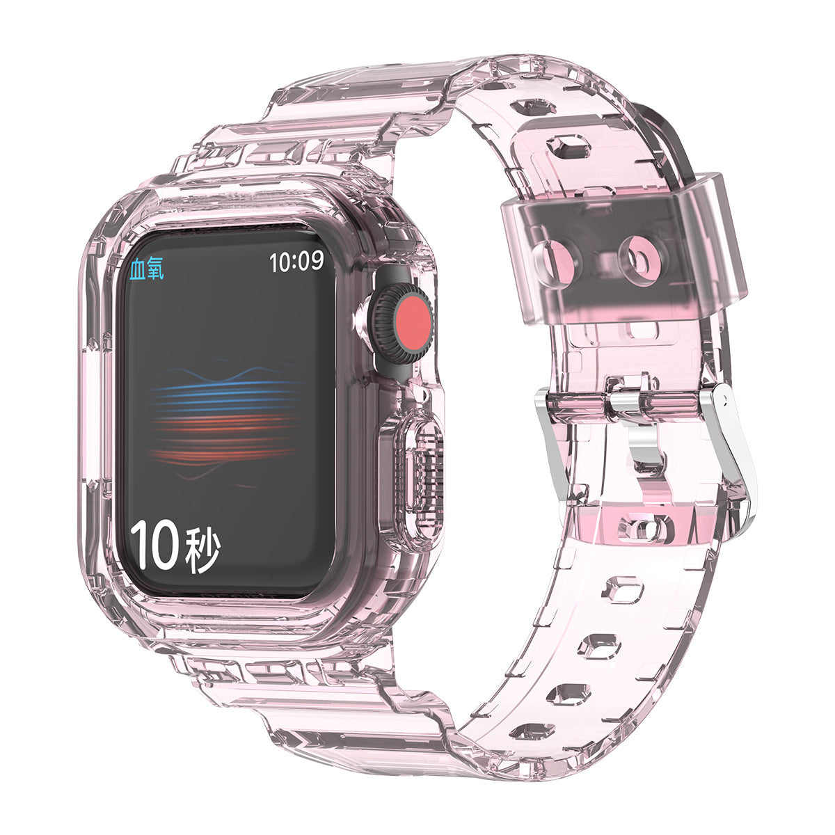 Compatible with Apple Watch 8/9/10 Series 42/46mm iWatch Transparent Glacier Integrated Band